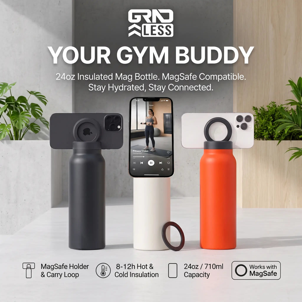 GRNDLESS Magnetic Gym Bag + 24 oz Insulated Mag Bottle (50% OFF)