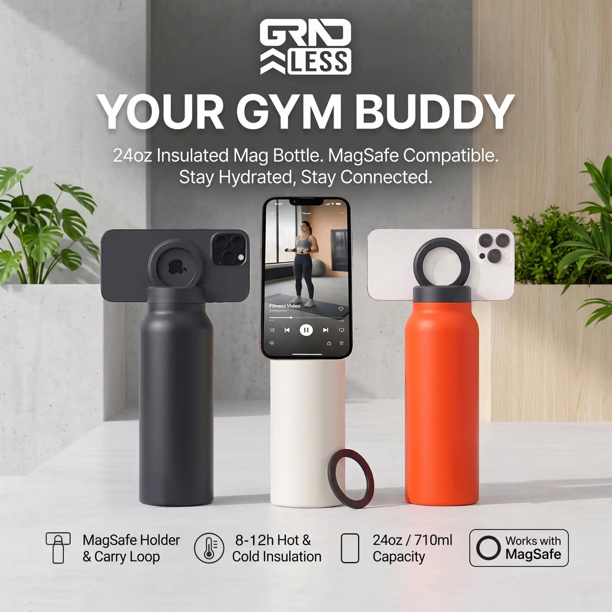 GRNDLESS 24 oz Insulated Mag Bottle