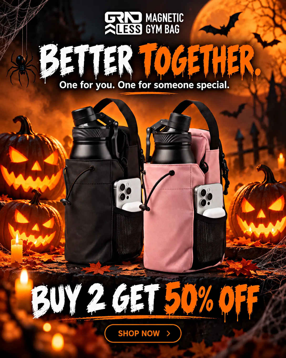 GRNDLESS Magnetic Gym Bag