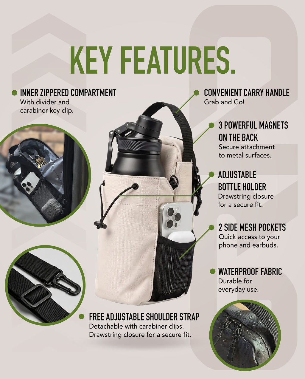 GRNDLESS Magnetic Gym Bag