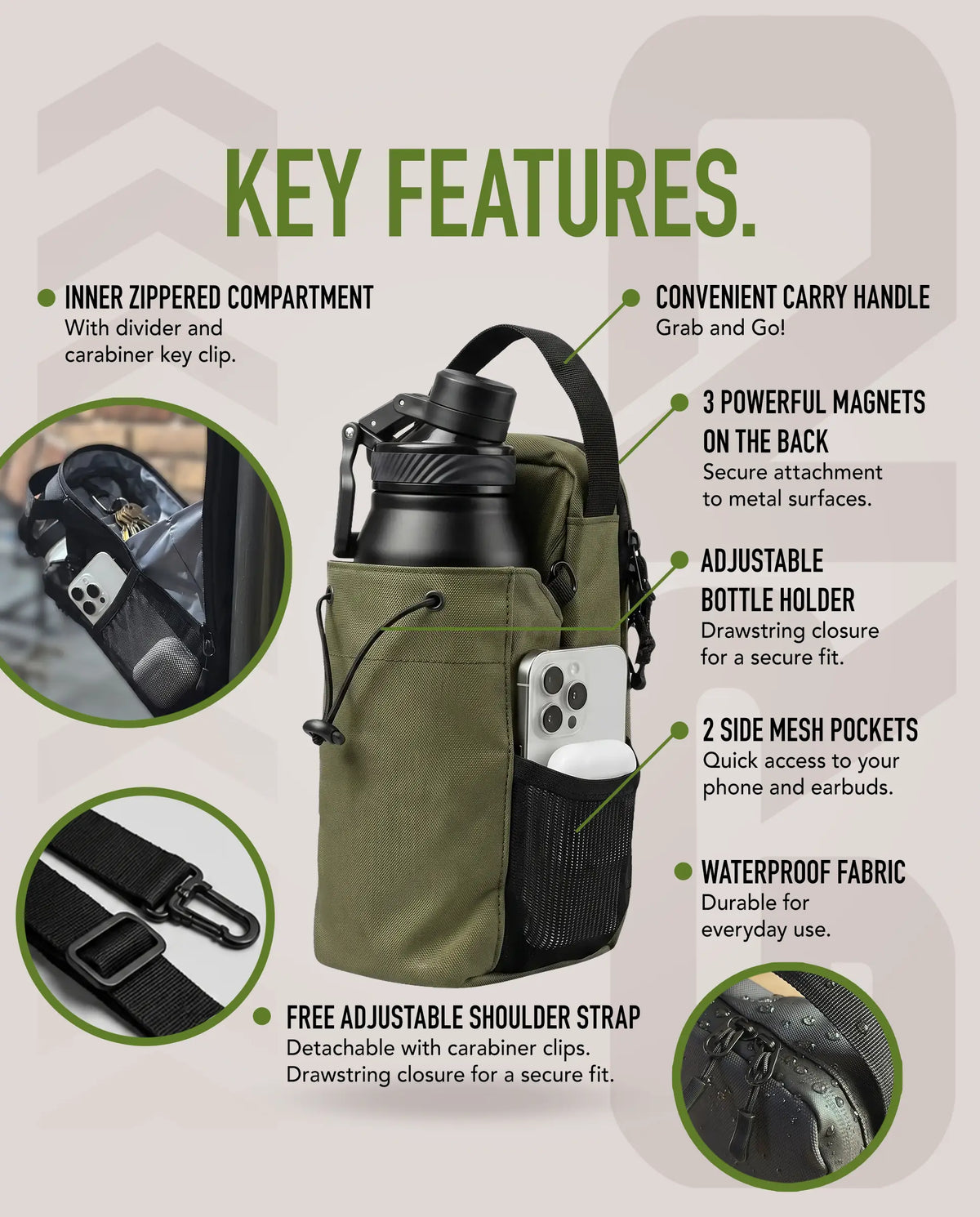 GRNDLESS Magnetic Gym Bag