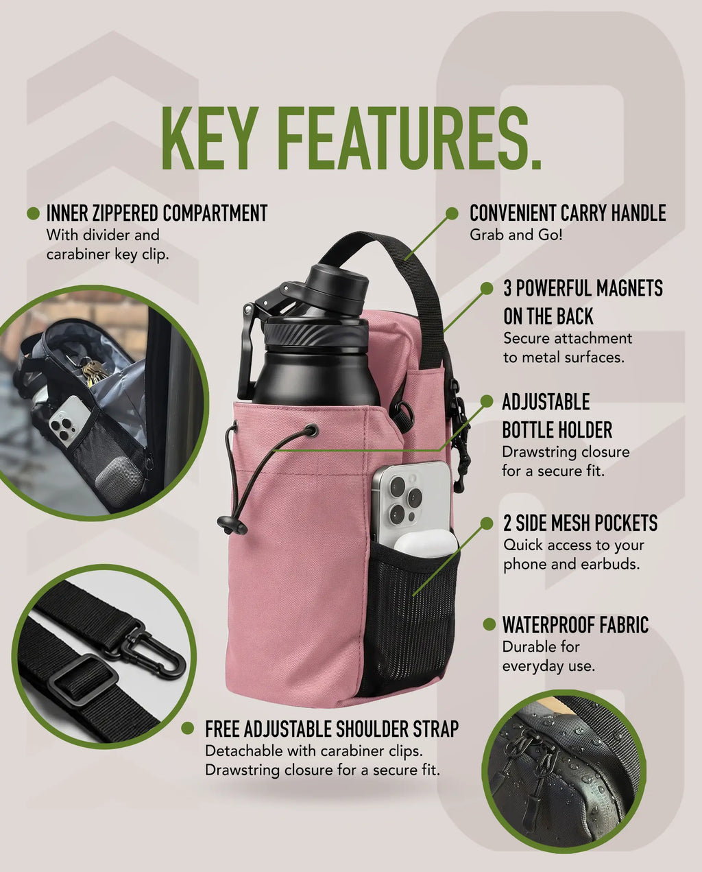 GRNDLESS Magnetic Gym Bag
